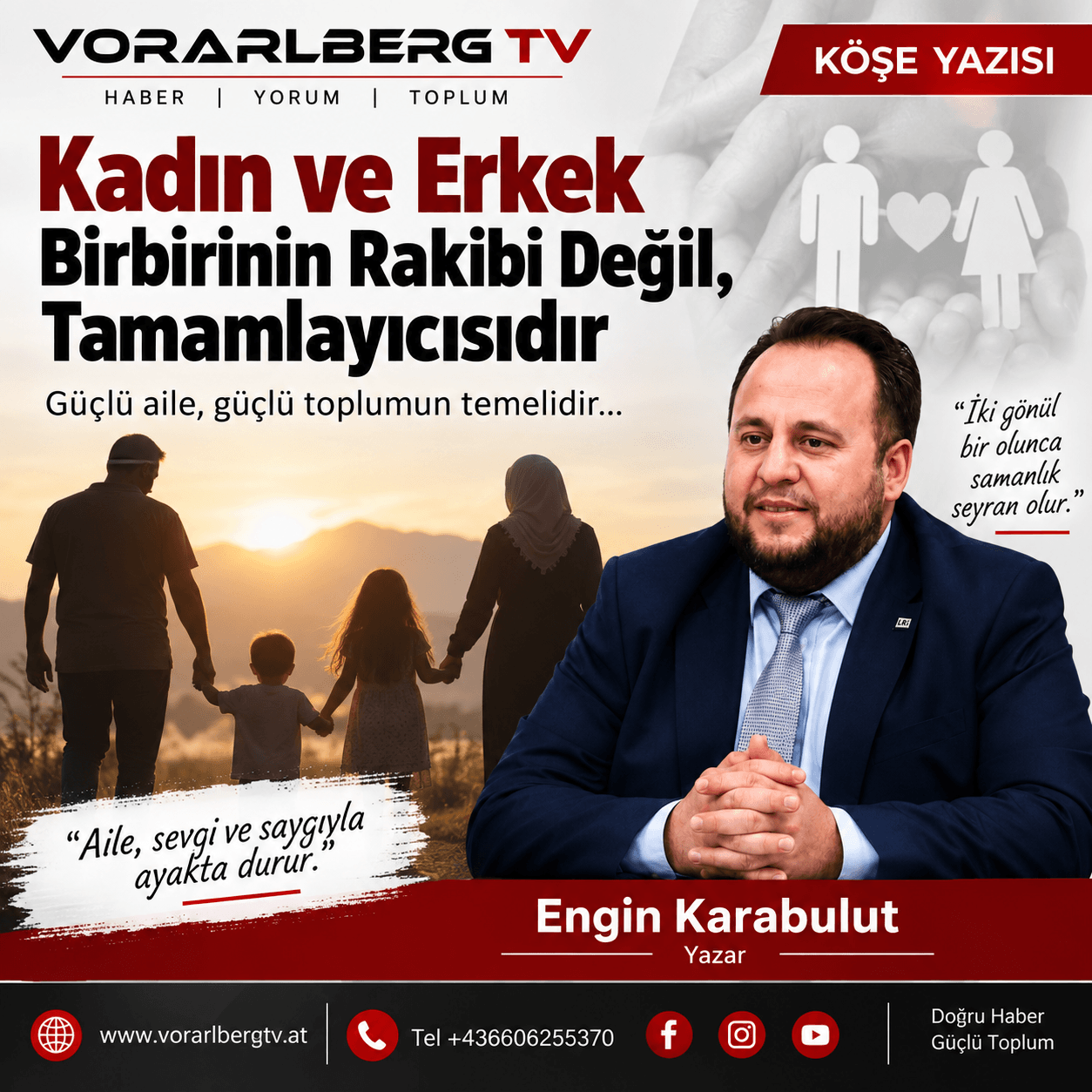 Kadın ve Erkek Birbirinin Rakibi Değil, Tamamlayıcısıdır Kadın ve Erkek Birbirinin Rakibi Değil, Tamamlayıcısıdır