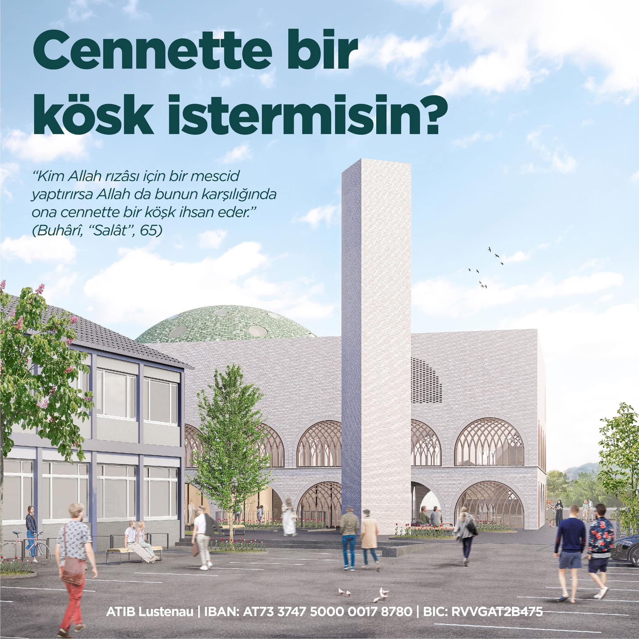 ATİB Lustenau Yeni Cami ve Kültür Merkezi İçin Faizsiz İnşaat Bağış Kampanyası Başlattı