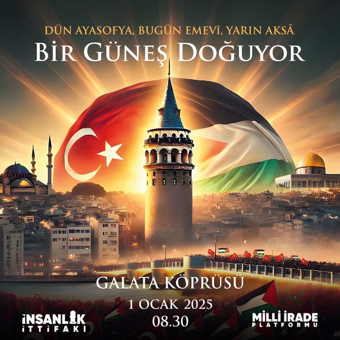 İstanbul’da 2025’e Filistin İçin Tarihi Yürüyüş