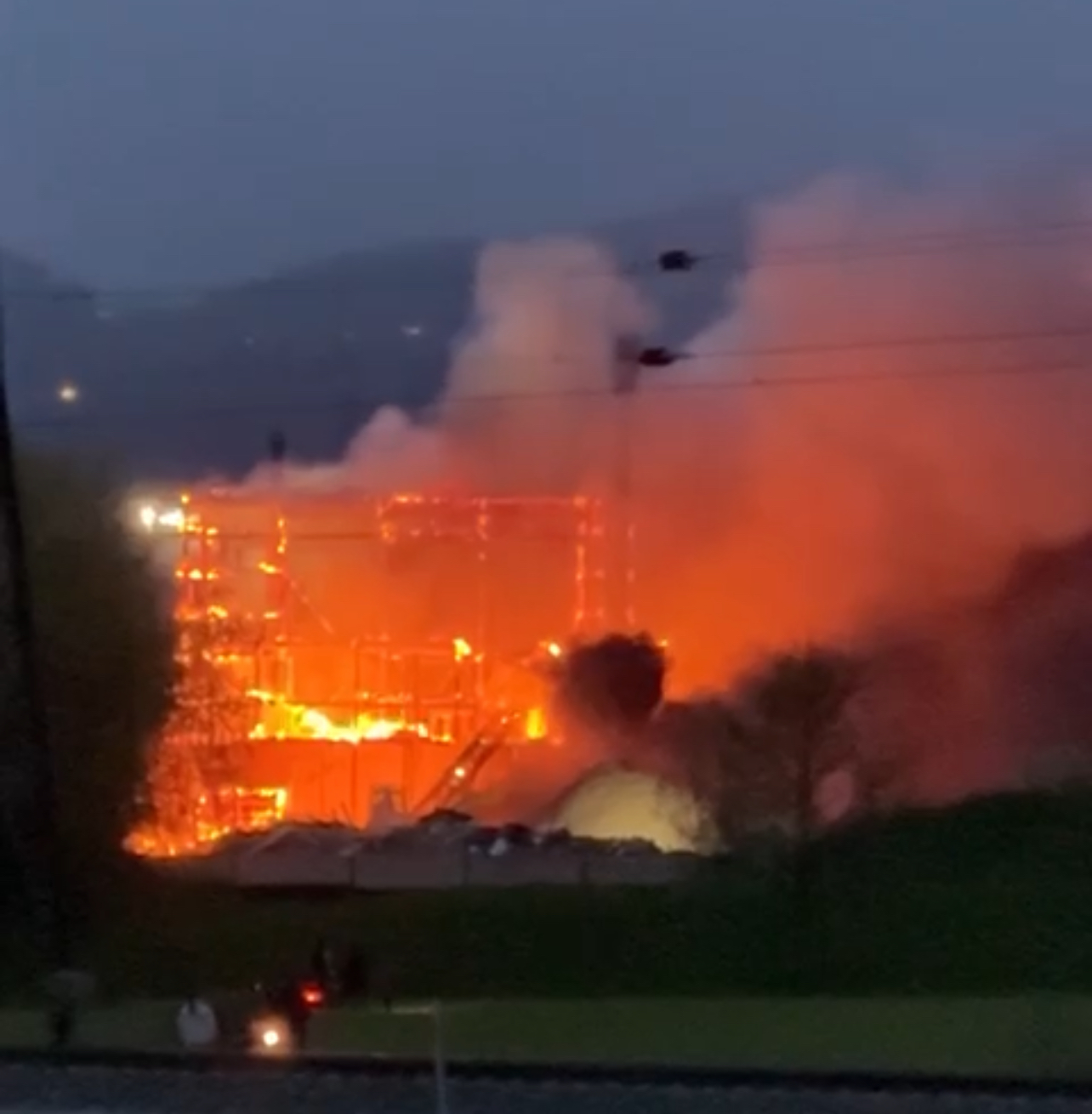Lustenau’da Geri Dönüşüm Tesisinde Büyük Yangın!