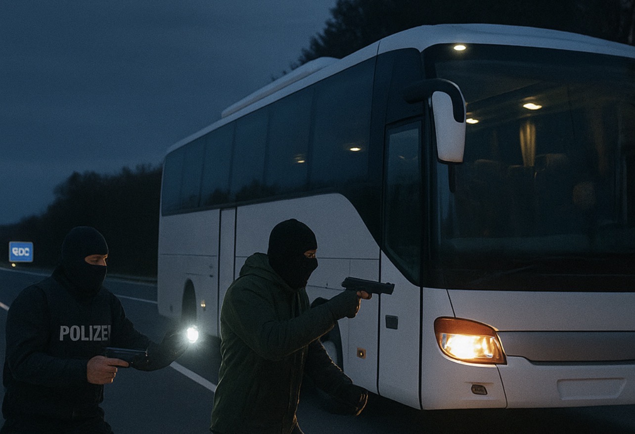 A93 Otoyolunda Şok Baskın: Silahlı Üç Kişi Yolcu Otobüsünü Durdurup Soydu A93 Otoyolunda Şok Baskın: Silahlı Üç Kişi Yolcu Otobüsünü Durdurup Soydu