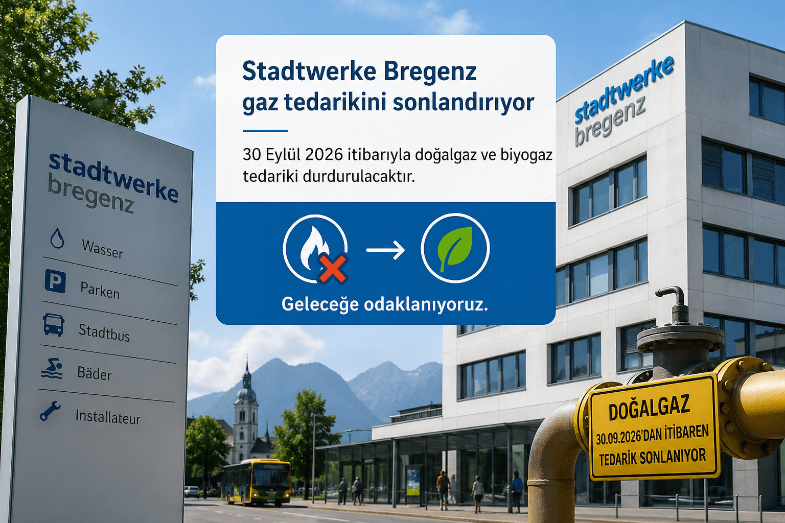 Stadtwerke Bregenz Gaz Tedarikinden Çekiliyor: Yeni Dönem Başlıyor