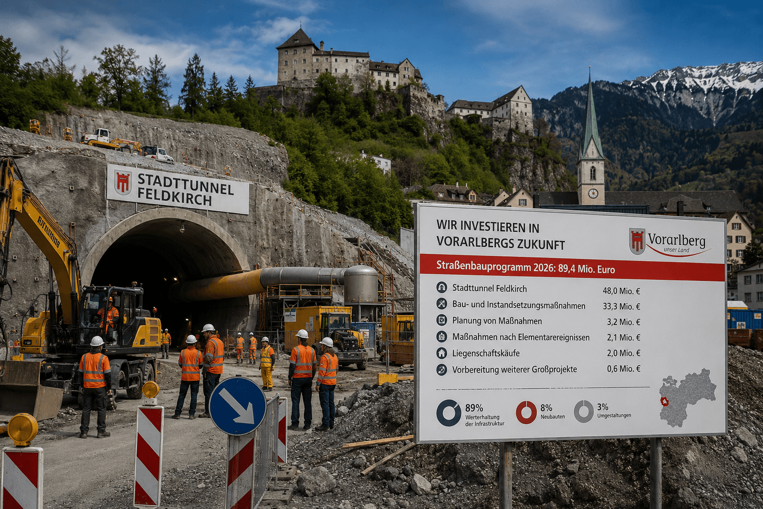 Vorarlberg 2026’da Yol Altyapısına 89,4 Milyon Euroluk Yatırım Yapacak