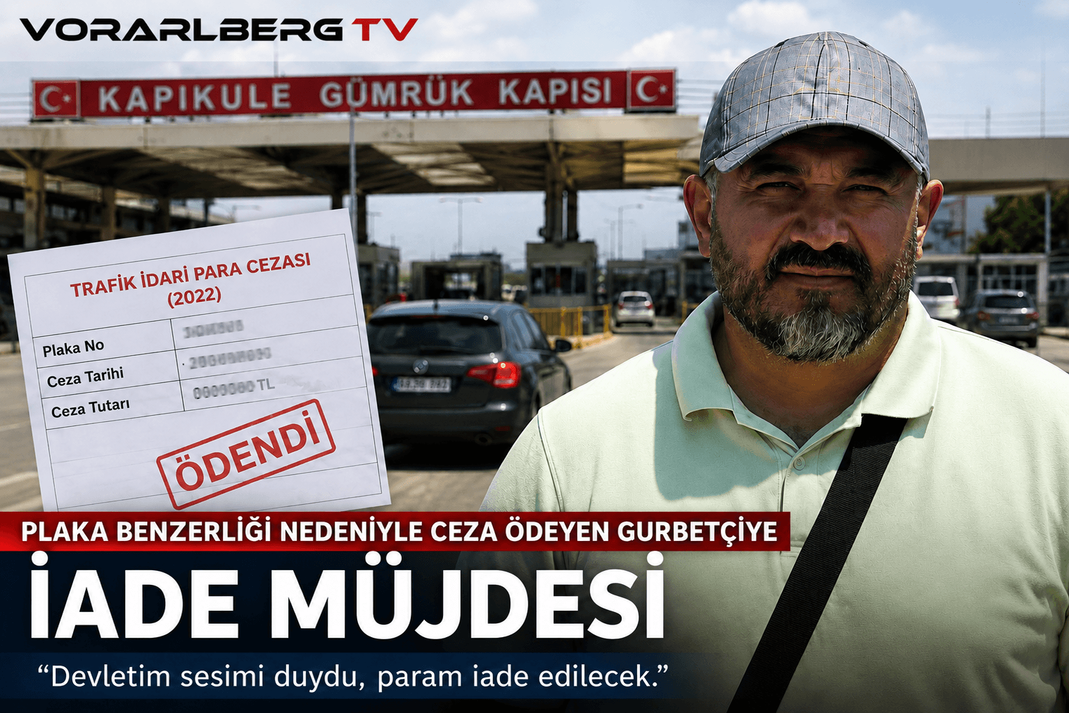 Plaka Benzerliği Mağduriyeti Yaşayan Gurbetçiye İade Müjdesi