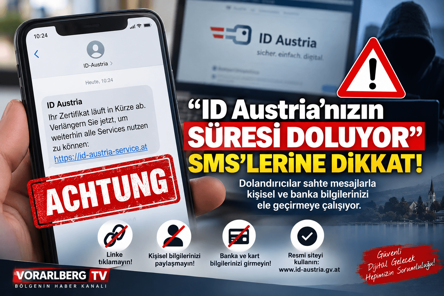 ID Austria’nızın Süresi Doluyor” SMS’lerine Dikkat: Dolandırıcılık Uyarısı
