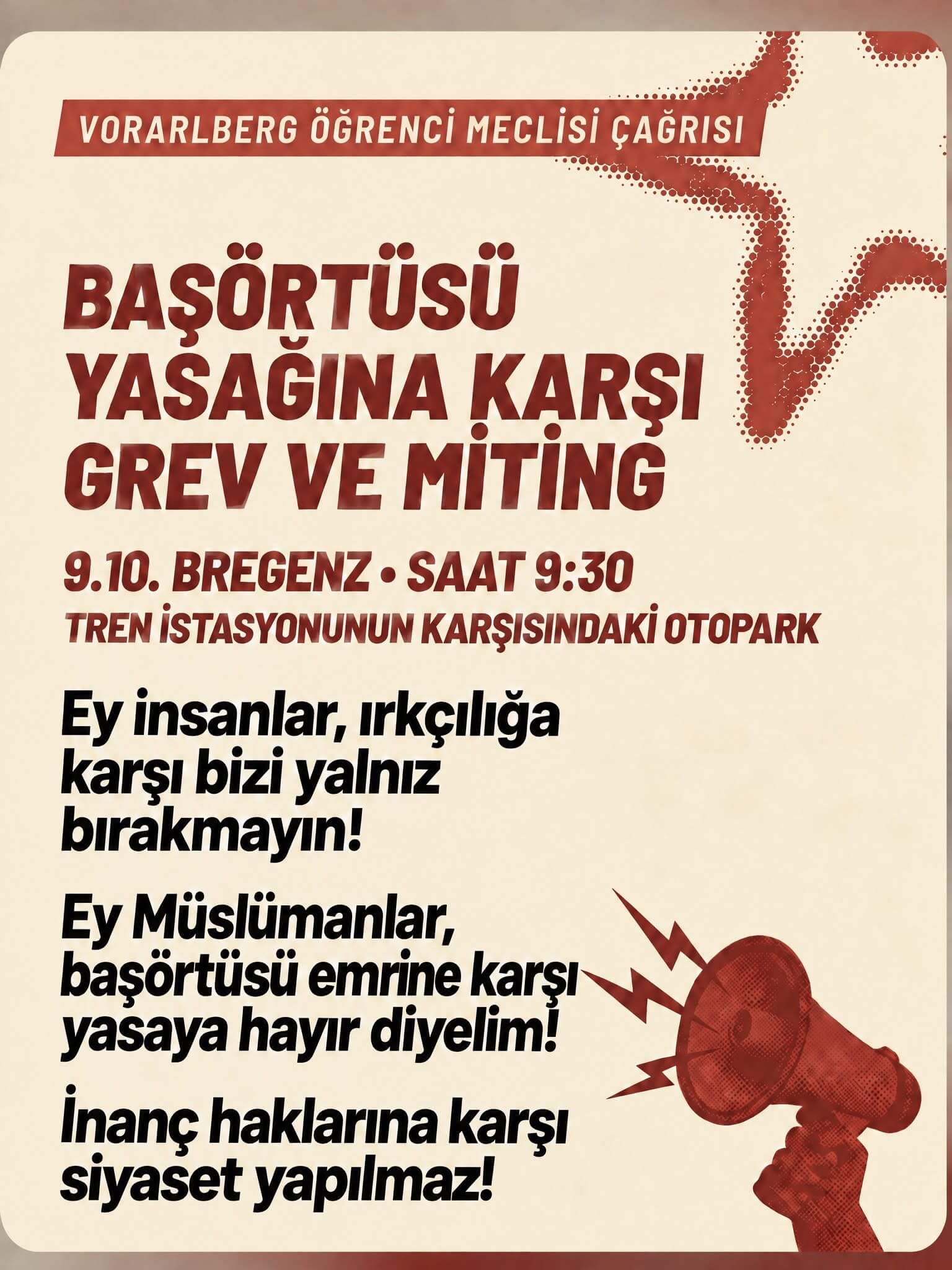 Vorarlberg’de Başörtüsü Yasağına Karşı Öğrencilerden Grev ve Miting Çağrısı